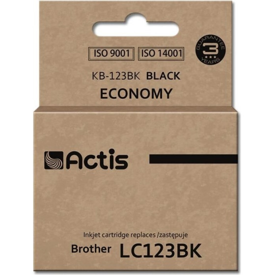 ACTIS Ink (replacement for Brother LC123BK/LC121BK; Standard; 15 ml; black) - (KB-123Bk)