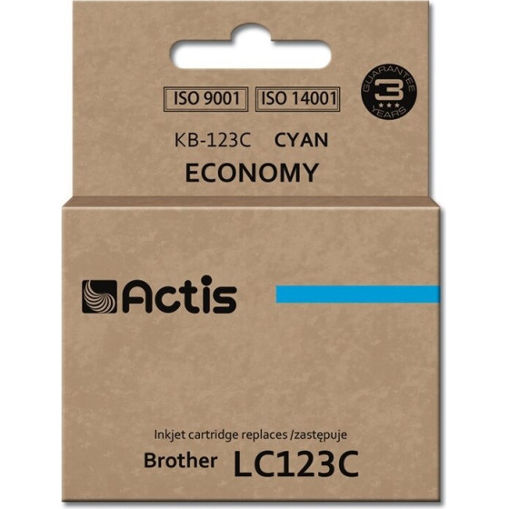 ACTIS Ink (replacement for Brother LC123C/LC121C; Standard; 10 ml; cyan) - (KB-123C)