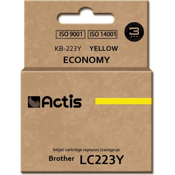 ACTIS ink (replacement for Brother LC223Y; Standard; 10 ml; yellow) - (KB-223Y)