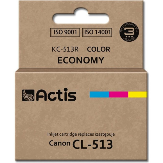 ACTIS Ink (replacement for Canon CL-513; Standard; 15 ml; color: cyan, magenta, yellow) - (KC-513R)