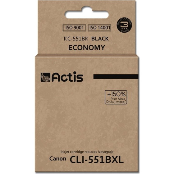 ACTIS Ink (replacement for Canon CLI-551BK; Standard; 12 ml; black) - (KC-551Bk)