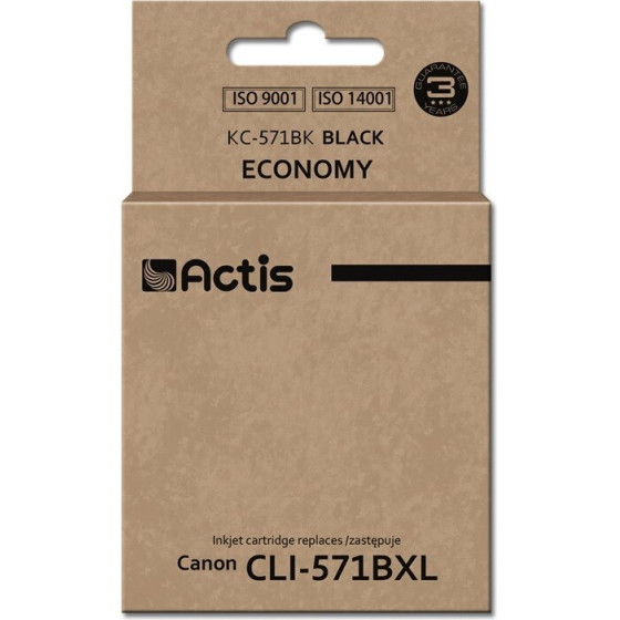 ACTIS Ink (replacement for Canon CLI-571BK; Standard; 12 ml; black) - (KC-571Bk)