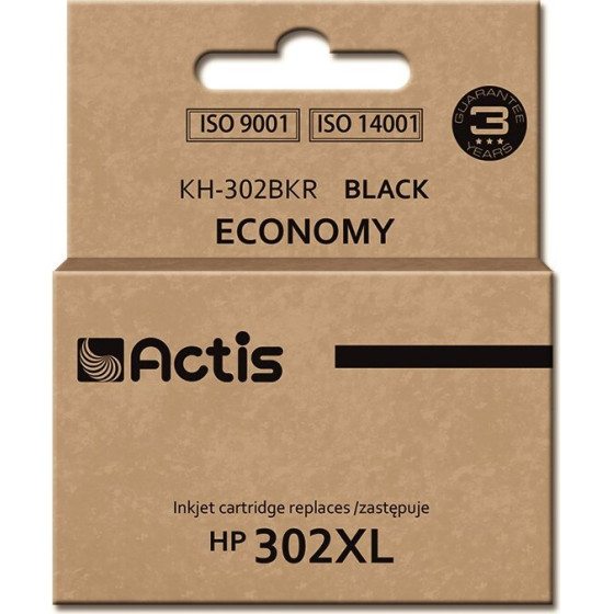 ACTIS ink (replacement for HP 302XL F6U68AE; Premium; 15 ml; black) - (KH-302BKR)