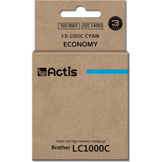 ACTIS Ink (Replacement for Brother LC1000C/LC970C; Standard; 36 ml; cyan) - (KB-1000C)