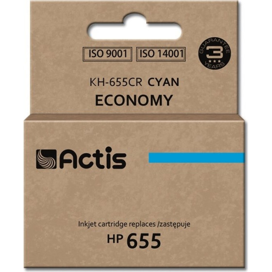 ACTIS ink (replacement for HP 655 CZ110AE; Standard; 12 ml; cyan) - (KH-655CR)