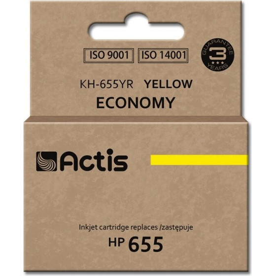 ACTIS ink (replacement for HP 655 CZ112AE; Standard; 12 ml; yellow) - (KH-655YR)