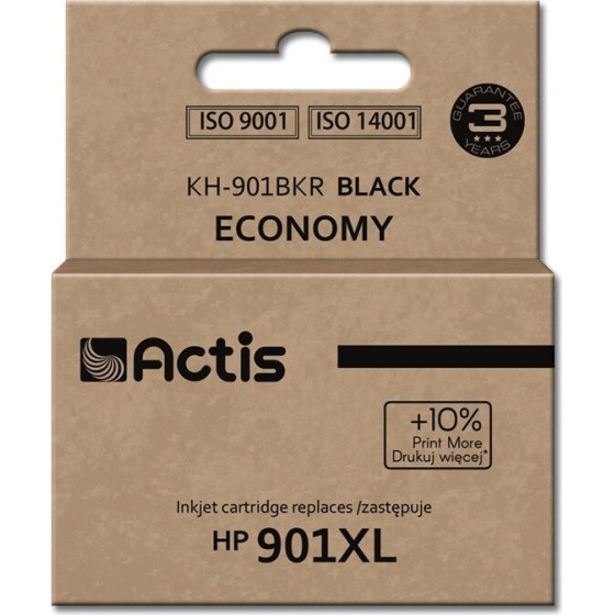 ACTIS Ink (replacement for HP 901XL CC654AE; Standard; 20 ml; black) - (KH-901BKR)