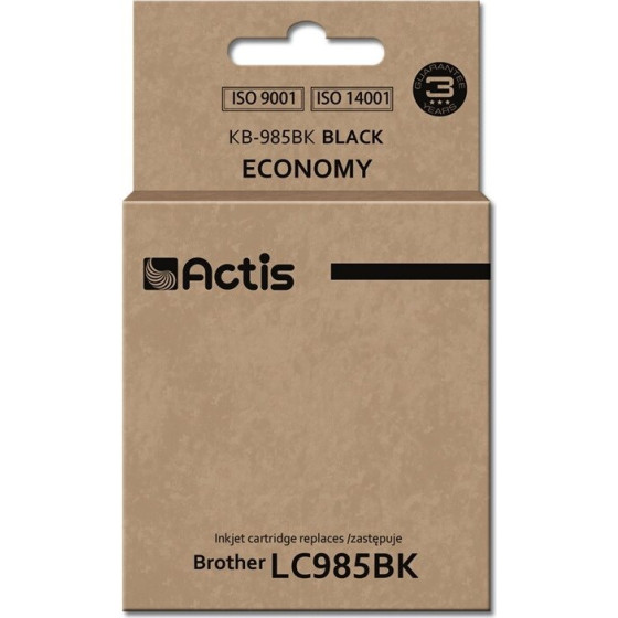 ACTIS Ink Cartridge (replacement for Brother LC985BK; Standard; 28,5 ml; black) - (KB-985Bk)