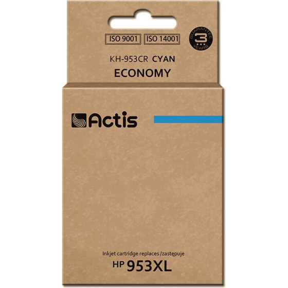 ACTIS Ink Cartridge (replacement for HP 953XL F6U16AE; Standard; 25ml; blue) - New Chip - (KH-953CR)