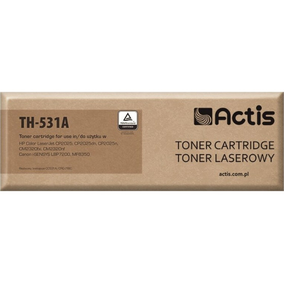 ACTIS Toner (replacement for HP 304A CC531A, Canon CRG-718C; Standard; 3000 pages; cyan) - (TH-531A)