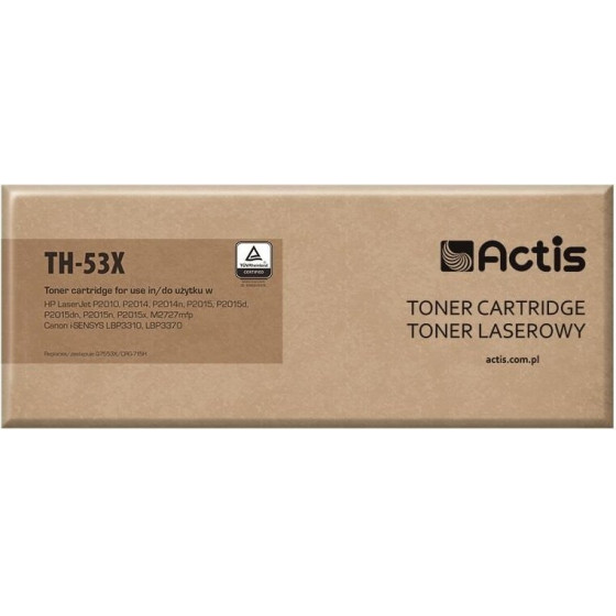 ACTIS toner (replacement for HP 53X Q7553X, Canon CRG-715H; Standard; 7000 pages; black) - (TH-53X)