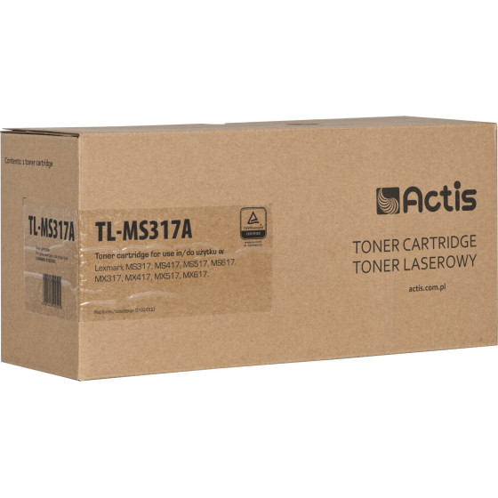 ACTIS toner (replacement for Lexmark 51B2000; Standard; 2500 pages; black) - (TL-MS317A)