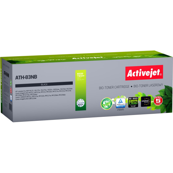 Activejet BIO ATH-83NB toner for HP, Canon printers, Replacement HP 83A CF283A, Canon CRG-737; Supreme; 1500 pages; black. ECO Toner. - (ATH-83NB BIO)