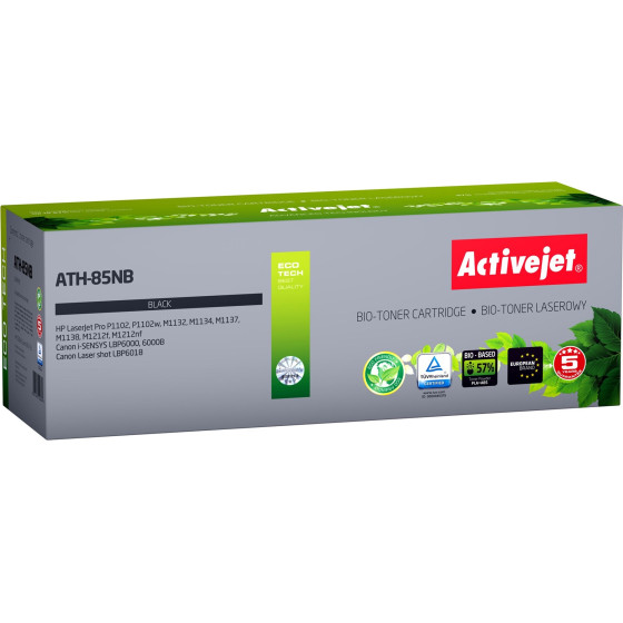 Activejet BIO ATH-85NB toner for HP, Canon printers, Replacement HP 85A CE285A, Canon CRG-725; Supreme; 2000 pages; black. ECO Toner. - (ATH-85NB BIO)