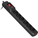Activejet black power strip with cord - (COMBO 6GN 3M)