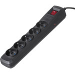 Activejet black power strip with cord ACJ COMBO 5G 1,5M/BEZP.AUTO/CZ - (ACP-5GN 1,5M CZ)