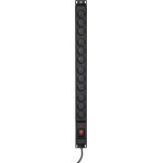 Activejet COMBO 12 socket power strip 5m black - (COMBO/12gn/5m/cz)