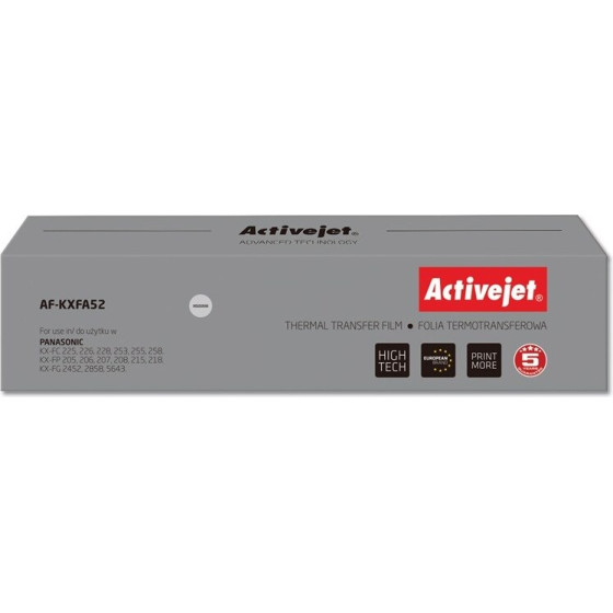 Activejet Copy Film (Replacement for Panasonic KX-FA52; Supreme; black) - (AF-KXFA52)