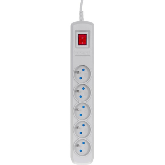 Activejet grey power strip with cord ACJ COMBO 5G/1,5M/BEZP. AUT/S - (ACP-5GN 1,5M SZ)
