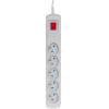 Activejet grey power strip with cord ACJ COMBO 5G/3M/BEZP. AUT/S - (ACP-5GN 3M SZ)