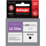 Activejet ink (replacement for Brother LC123Bk/LC121Bk; Supreme; 15 ml; black) - (AB-123BN)
