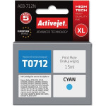 Activejet Ink (replacement for Epson T0712, T0892, T1002; Supreme; 15 ml; cyan) - (AEB-712N)