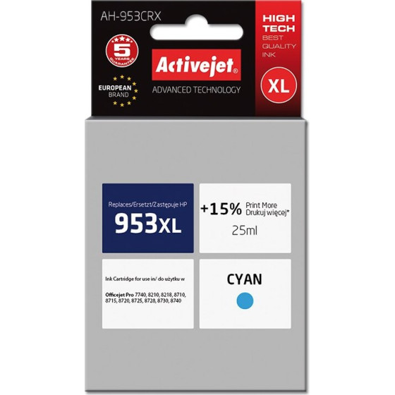 Activejet ink (replacement for HP 953XL L0S70AE; Premium; 50 ml; black) - (AH-953CRX)
