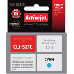 Activejet Ink cartridge (replacement for Canon CLI-521C; Supreme; 10 ml; cyan) - (ACC-521CN)
