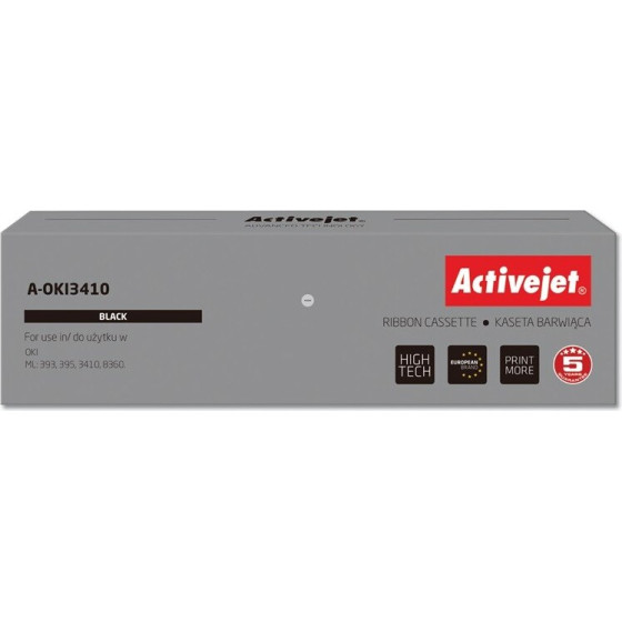 Activejet Ink ribbon (replacement for OKI 9002308; Supreme; 10.000.000 characters black) - (A-OKI3410)
