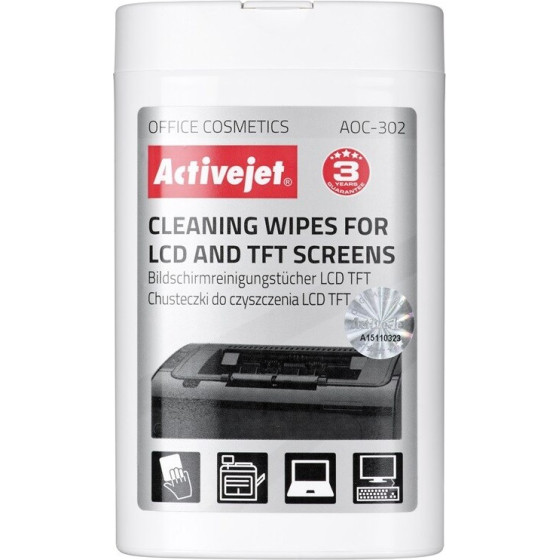 Activejet LCD matrix wipes 100 pcs. - (AOC-302)