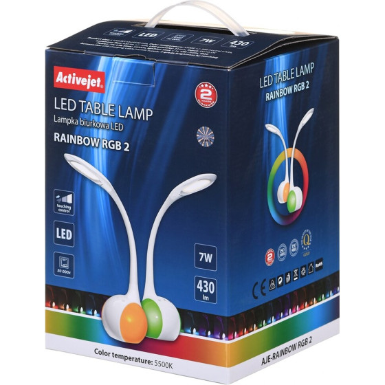 Activejet LED desk lamp AJE-RAINBOW RGB 2 - (AJE-RAINBOW 2)