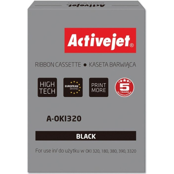 Activejet Ribbon (replacement OKI 9002303; 3000000 characters; Supreme; black) 100 pieces - (A-OKI320)