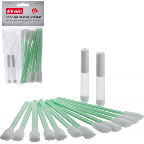 Activejet sticks for cleaning keyboards (12 pcs) with liquid - (AOC-303)