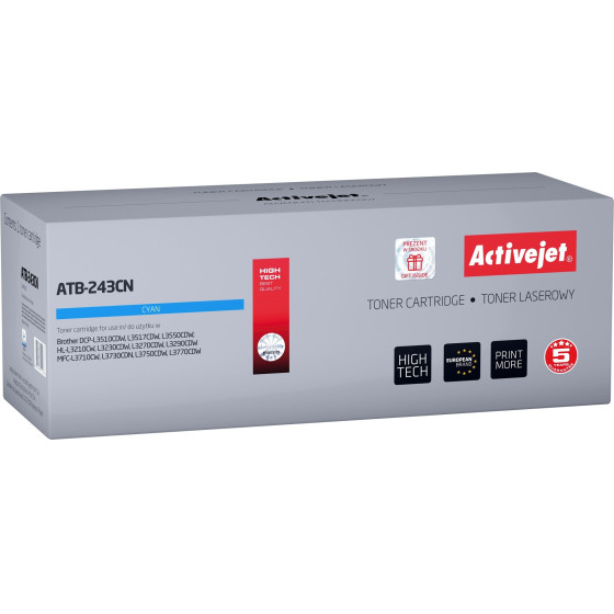 Activejet toner (replacement for Brother TN-243C; Supreme; 1000 pages; cyan) - (ATB-243CN)