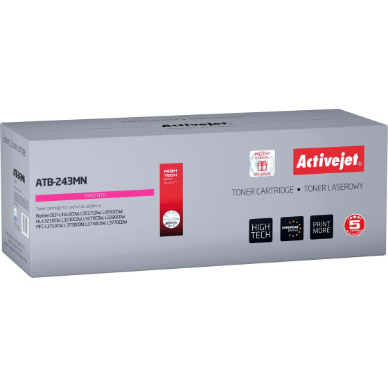Activejet toner (replacement for Brother TN-243M; Supreme; 1000 pages; magenta) - (ATB-243MN)