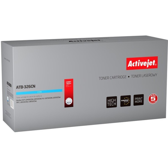 Activejet Toner (replacement for Brother TN-326C; Supreme; 3500 pages; cyan) - (ATB-326CN)