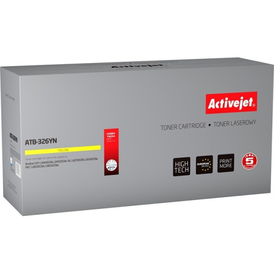 Activejet Toner (replacement for Brother TN-326Y; Supreme; 3500 pages; yellow) - (ATB-326YN)