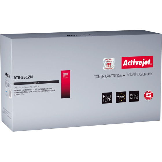 Activejet toner (replacement for Brother TN-3512; Supreme; 12000 pages; black) - (ATB-3512N)