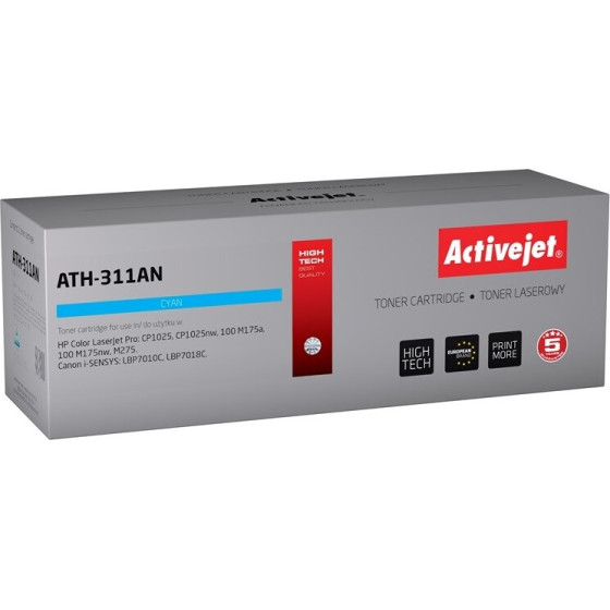 Activejet Toner (replacement for Canon, HP 126A CRG-729C, CE311A; Premium; 1000 pages; cyan) - (ATH-311AN)