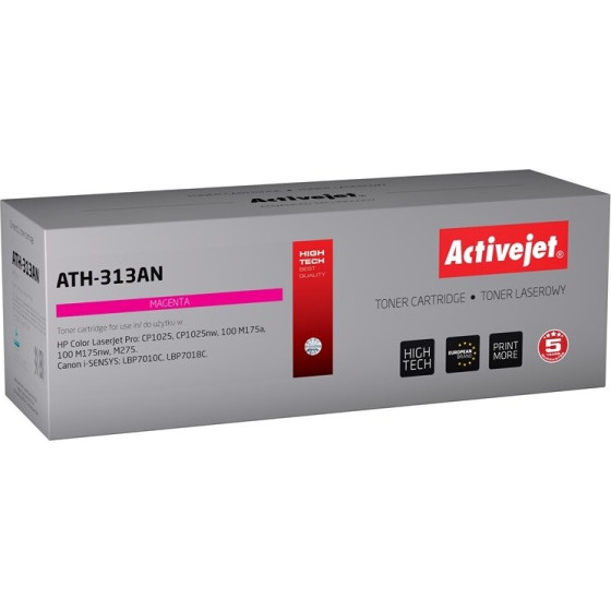 Activejet Toner (replacement for Canon, HP 126A CRG-729M, CE313A; Premium; 1000 pages; magenta) - (ATH-313AN)