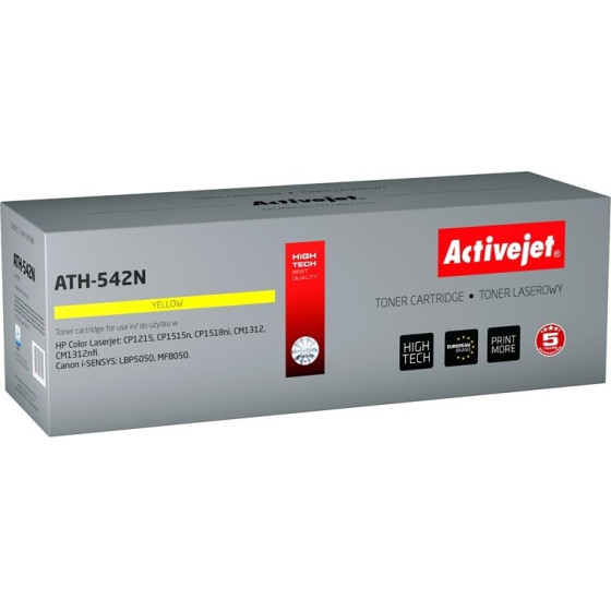 Activejet Toner (replacement for HP 125A CB542A, Canon CRG-716Y; Supreme; 1600 pages; yellow) - (ATH-542N)