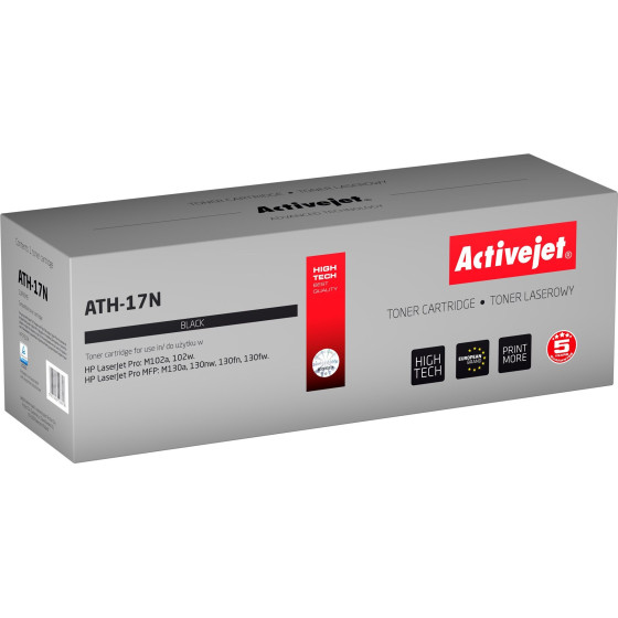 Activejet toner (replacement for HP 17A CF217A; Supreme; 1600 pages; black) - (ATH-17N)
