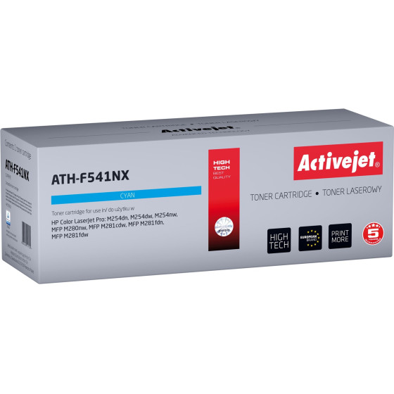 Activejet toner (replacement for HP 203X HP203X CF541X CRG 054H CRG054H; Supreme; 2500 pages; cyan) - (ATH-F541NX)