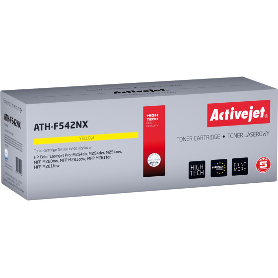 Activejet toner (replacement for HP 203X HP203X CF542X CRG 054H CRG054H; Supreme; 2500 pages; yellow) - (ATH-F542NX)