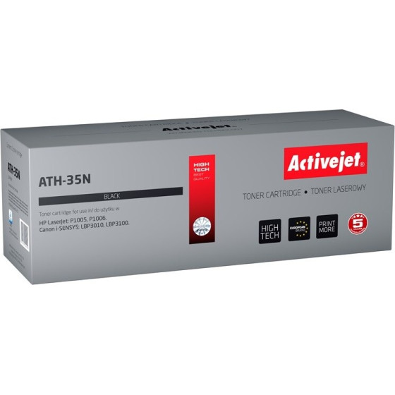 Activejet Toner (replacement for HP 35A CB435A, Canon CRG-712; Supreme; 1800 pages; black) - (ATH-35N)