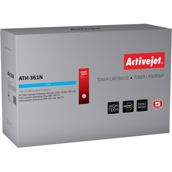 Activejet Toner (replacement for HP 508A HP508A CF361A; Supreme; 5000 pages; cyan) - (ATH-361N)
