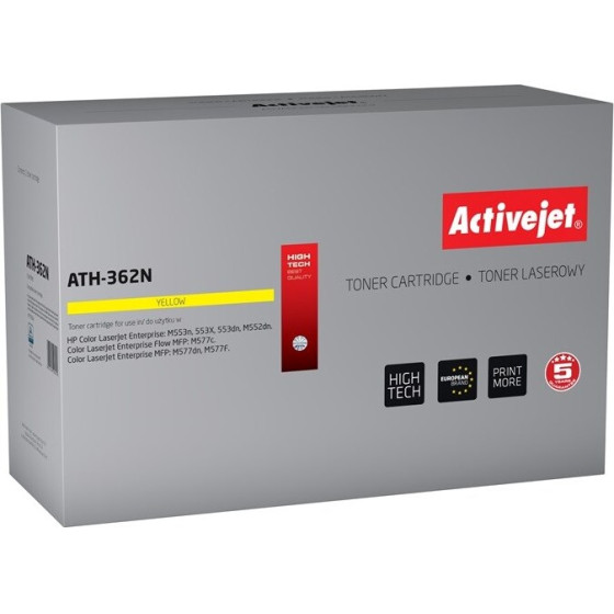 Activejet Toner (replacement for HP 508A HP508A CF362A; Supreme; 5000 pages; yellow) - (ATH-362N)