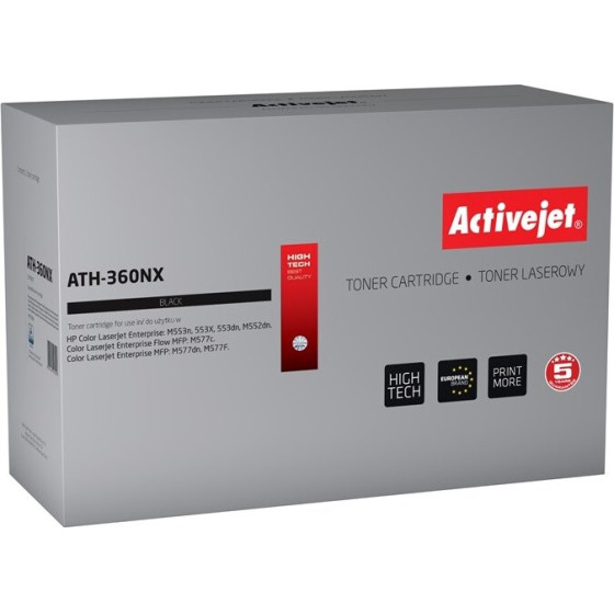Activejet Toner (replacement for HP 508X HP508X CF360X; Supreme; 12500 pages; black) - (ATH-360NX)