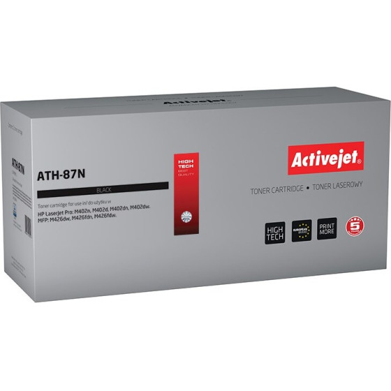 Activejet toner (replacement for HP 87A CF287A; Supreme; 9000 pages; black) - (ATH-87N)