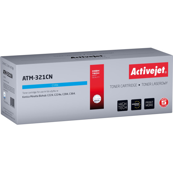 Activejet Toner (replacement for Konica Minolta TN321C; Supreme; 25.000 pages; cyan) - (ATM-321CN)